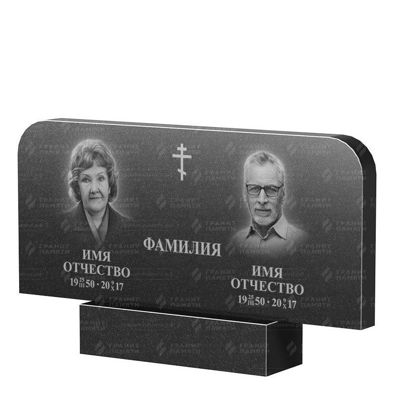 Памятники из гранита двойные в&nbsp;Москве | Двойной гранитный памятник ФГ-254