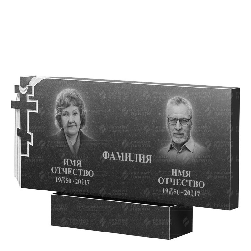 Памятники из гранита двойные в&nbsp;Москве | Двойной гранитный памятник ФГ-139