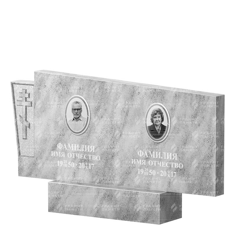 Памятники из мрамора в&nbsp;Москве | Двойной мраморный памятник ФМ-137