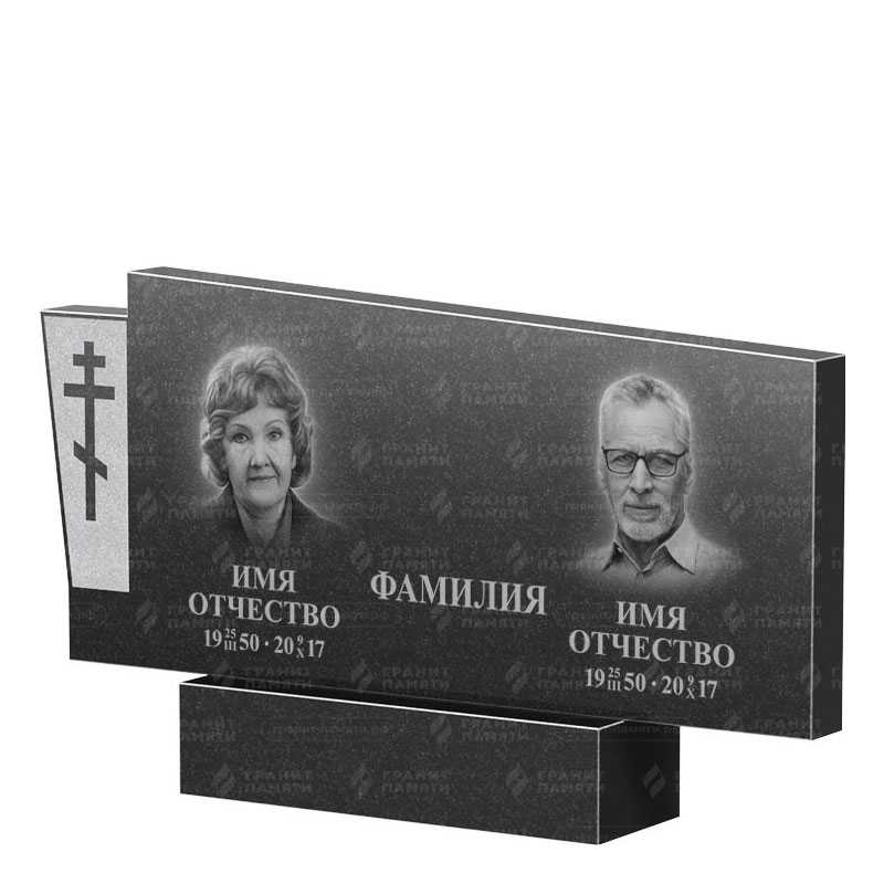Памятники из гранита двойные в&nbsp;Москве | Двойной гранитный памятник ФГ-137