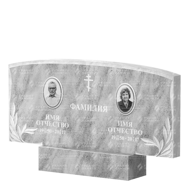 Памятники из мрамора в&nbsp;Москве | Двойной мраморный памятник ФМ-135