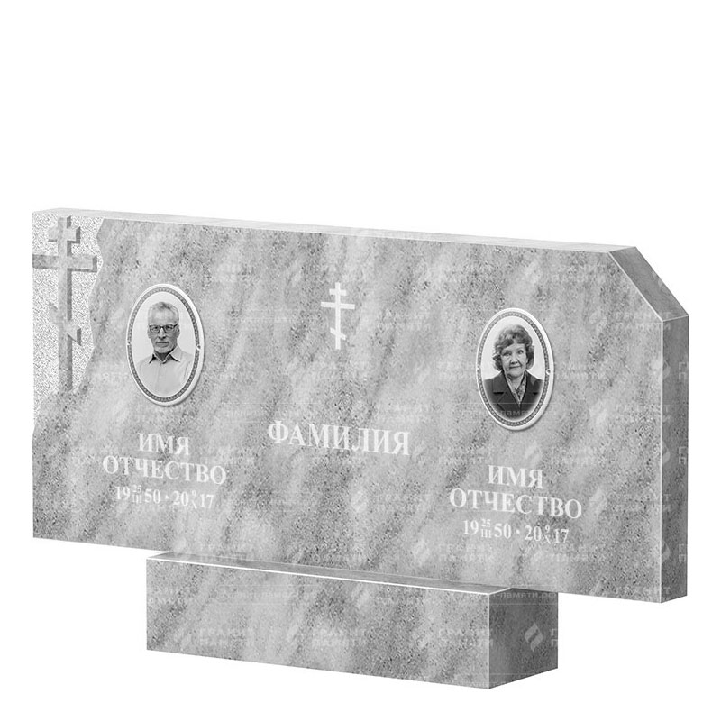Памятники из мрамора в&nbsp;Москве | Двойной мраморный памятник ФМ-134