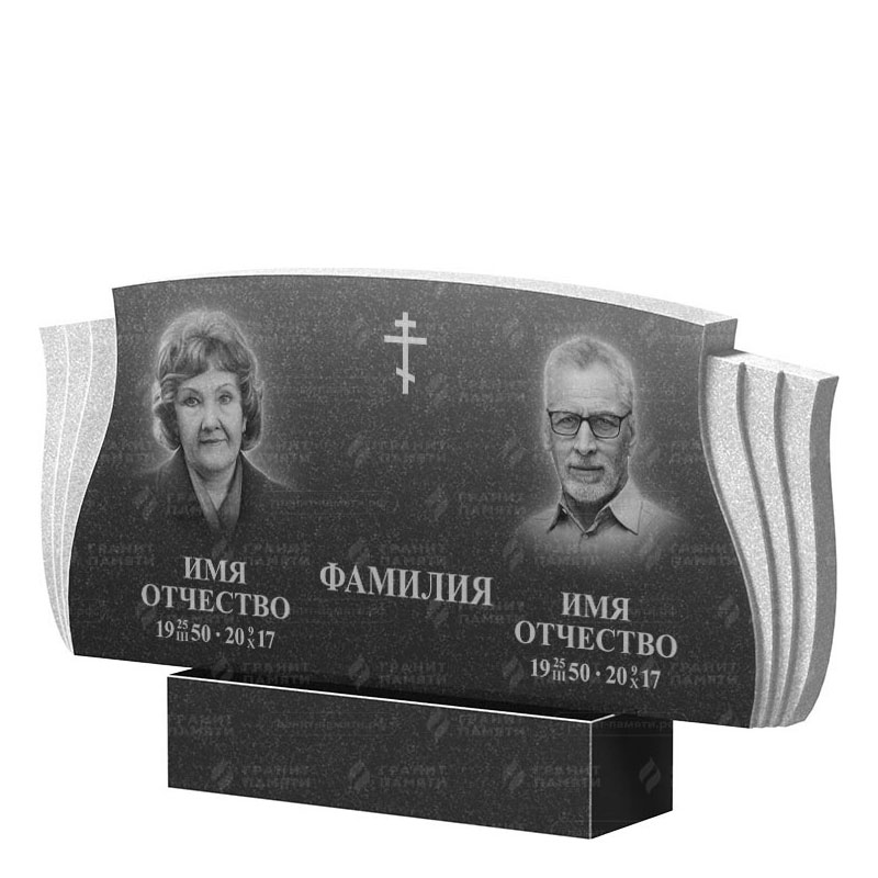 Гранитные памятники в&nbsp;Москве | Двойной гранитный памятник ФГ-264
