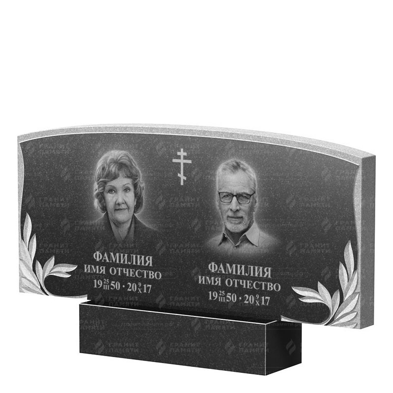 Памятники из гранита двойные в&nbsp;Москве | Двойной гранитный памятник ФГ-135