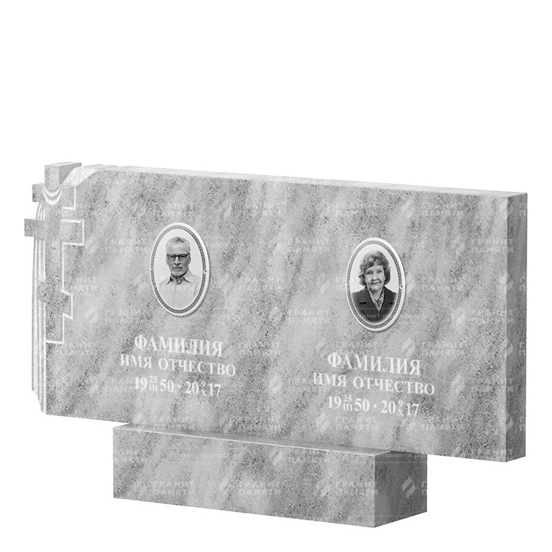 Памятники из мрамора в&nbsp;Москве | Двойной мраморный памятник ФМ-139