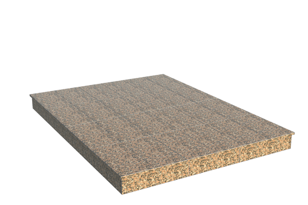 Площадки на могилу в&nbsp;Москве | Площадка с вертикальной (15 см) облицовкой Южно-султаевским гранитом