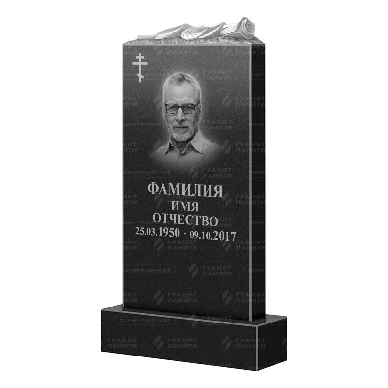 Памятники из гранита с цветами в&nbsp;Москве | Гранитный памятник ФГ-105