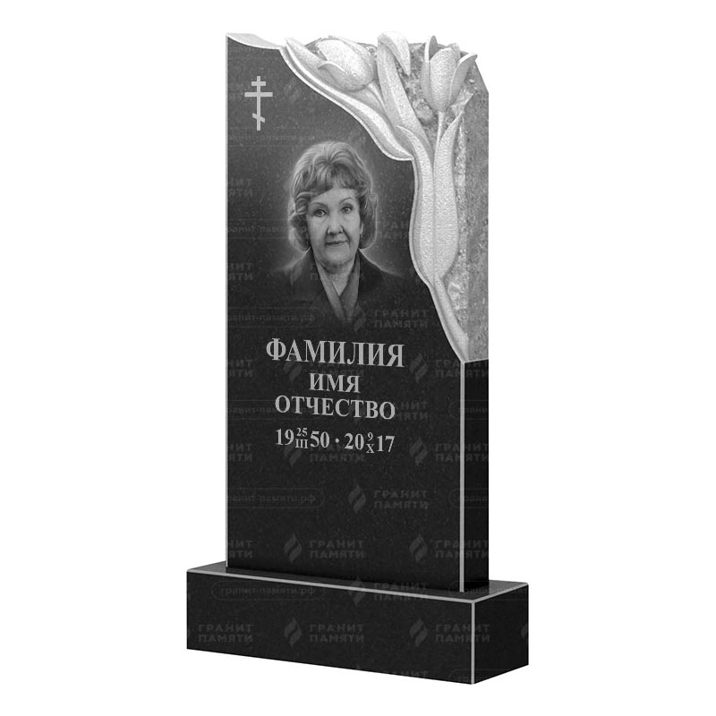 Памятники из гранита с цветами в&nbsp;Москве | Гранитный памятник ФГ-113